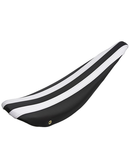 26 Banana Saddle Vinyl Black/White Stripe.